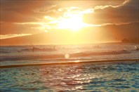 Закат на Вайкики-Гавайские острова